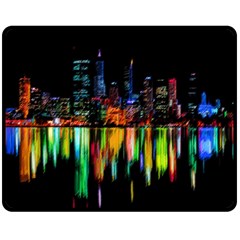 City Panorama Double Sided Fleece Blanket (medium)  by Valentinaart