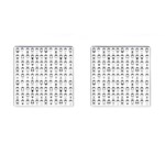 Beard types pattern Cufflinks (Square) Front(Pair)