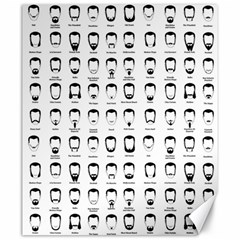 Beard Types Pattern Canvas 20  X 24   by Valentinaart