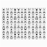 Beard types pattern Large Glasses Cloth (2-Side) Front