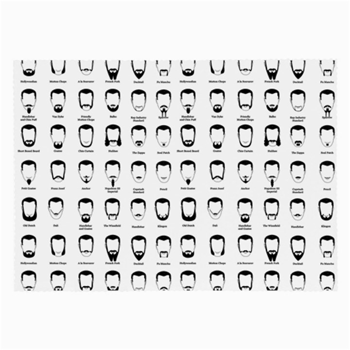 Beard types pattern Large Glasses Cloth (2-Side)