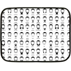 Beard Types Pattern Fleece Blanket (mini) by Valentinaart