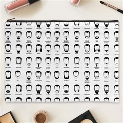 Beard Types Pattern Cosmetic Bag (xxxl)  by Valentinaart