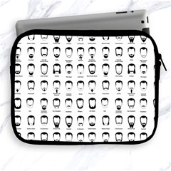 Beard Types Pattern Apple Ipad 2/3/4 Zipper Cases by Valentinaart