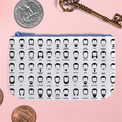 Beard Types Pattern Large Coin Purse