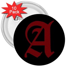 The Scarlet Letter 3  Buttons (10 Pack)  by Valentinaart