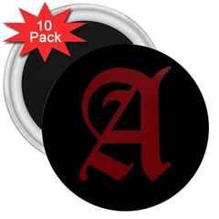 The Scarlet Letter 3  Magnets (10 Pack)  by Valentinaart