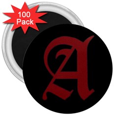 The Scarlet Letter 3  Magnets (100 Pack) by Valentinaart