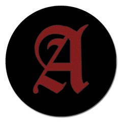 The Scarlet Letter Magnet 5  (round) by Valentinaart