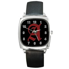 The Scarlet Letter Square Metal Watch by Valentinaart