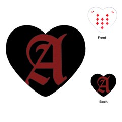 The Scarlet Letter Playing Cards (heart)  by Valentinaart