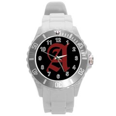 The Scarlet Letter Round Plastic Sport Watch (l) by Valentinaart