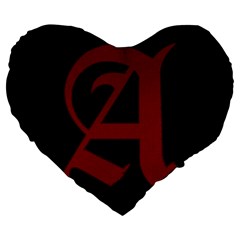 The Scarlet Letter Large 19  Premium Heart Shape Cushions by Valentinaart