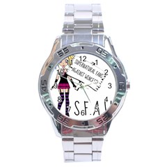 S F A W  Stainless Steel Analogue Watch by badwolf1988store