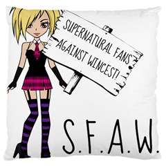 S F A W  Large Cushion Case (one Side) by badwolf1988store