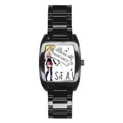 S F A W  Stainless Steel Barrel Watch by badwolf1988store