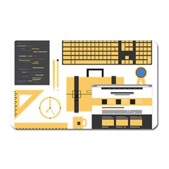 Web Design Mockup Web Developer Magnet (rectangular) by Nexatart