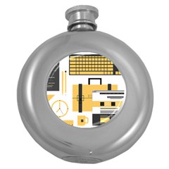 Web Design Mockup Web Developer Round Hip Flask (5 Oz) by Nexatart