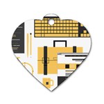 Web Design Mockup Web Developer Dog Tag Heart (Two Sides) Front