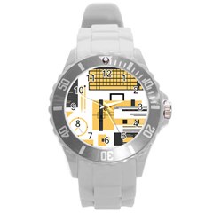 Web Design Mockup Web Developer Round Plastic Sport Watch (l) by Nexatart