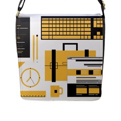 Web Design Mockup Web Developer Flap Messenger Bag (l)  by Nexatart