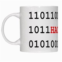 Binary Black Cyber Data Digits White Mugs by Nexatart