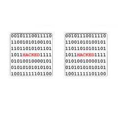 Binary Black Cyber Data Digits Cufflinks (square) by Nexatart