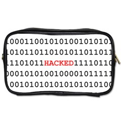 Binary Black Cyber Data Digits Toiletries Bags 2-side by Nexatart