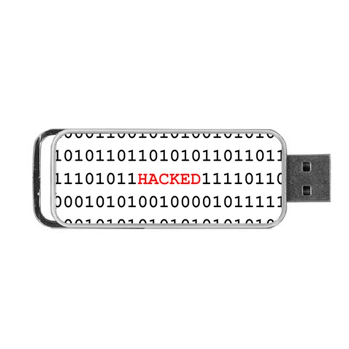 Binary Black Cyber Data Digits Portable USB Flash (Two Sides)