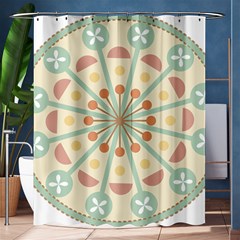 Blue Circle Ornaments Shower Curtain 60  X 72  (medium)  by Nexatart