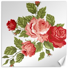 Flower Rose Pink Red Romantic Canvas 16  X 16   by Nexatart