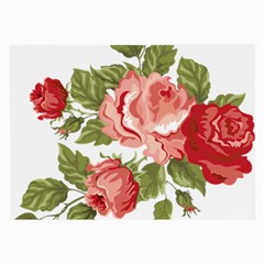 Flower Rose Pink Red Romantic Large Glasses Cloth by Nexatart