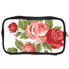 Flower Rose Pink Red Romantic Toiletries Bags 2-side by Nexatart