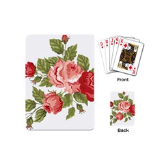 Flower Rose Pink Red Romantic Playing Cards (mini)  by Nexatart