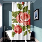 Flower Rose Pink Red Romantic Shower Curtain 36  x 72  (Stall)  Curtain(36 X72 ) - 33.26 x66.24  Curtain(36 X72 )