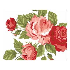 Flower Rose Pink Red Romantic Double Sided Flano Blanket (large)  by Nexatart