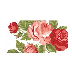 Flower Rose Pink Red Romantic Satin Wrap by Nexatart