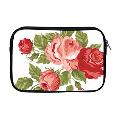 Flower Rose Pink Red Romantic Apple Macbook Pro 17  Zipper Case by Nexatart