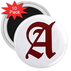 The Scarlet Letter 3  Magnets (10 Pack)  by Valentinaart