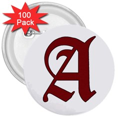 The Scarlet Letter 3  Buttons (100 Pack)  by Valentinaart