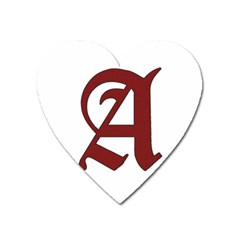 The Scarlet Letter Heart Magnet by Valentinaart