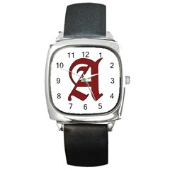 The Scarlet Letter Square Metal Watch by Valentinaart