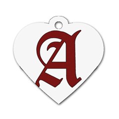 The Scarlet Letter Dog Tag Heart (one Side) by Valentinaart