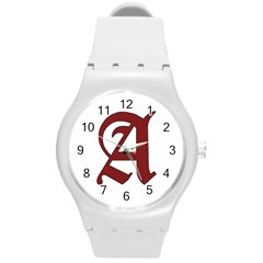 The Scarlet Letter Round Plastic Sport Watch (m) by Valentinaart