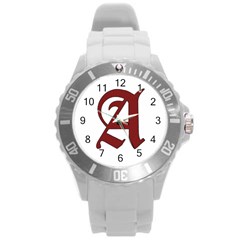 The Scarlet Letter Round Plastic Sport Watch (l) by Valentinaart