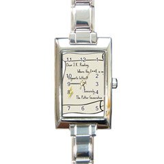 Dear J K  Rowling    Rectangle Italian Charm Watch by badwolf1988store