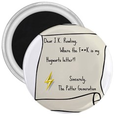 Dear J K  Rowling    3  Magnets by badwolf1988store