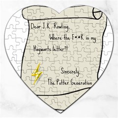 Dear J K  Rowling    Jigsaw Puzzle (heart) by badwolf1988store