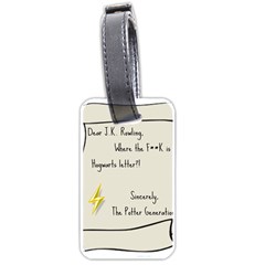 Dear J K  Rowling    Luggage Tags (one Side)  by badwolf1988store