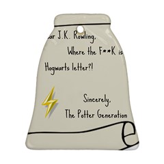 Dear J K  Rowling    Bell Ornament (two Sides) by badwolf1988store